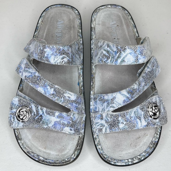 Alegria Bet-6003 Leather Sz 42 Slide-On Wedge Sandals - Picture 4 of 13